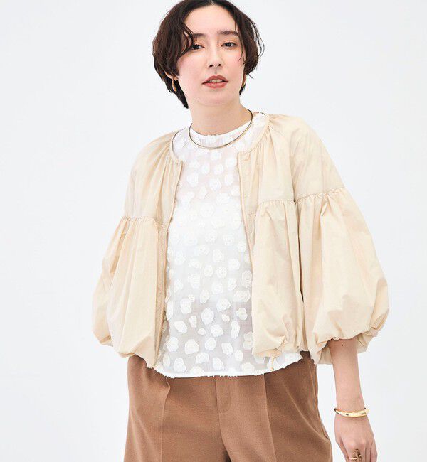 NOLLEY'S「ウォッシャブル撥水ポケッタブルボリュームブルゾン」|ブルゾン・スタジャン|