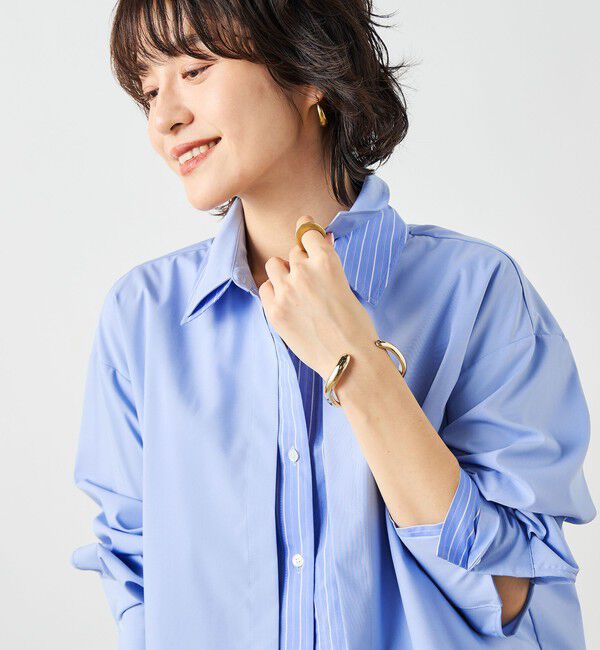 NOLLEY'S「ウォッシャブルレイヤード風ショート丈シャツ」|シャツ・ブラウス|