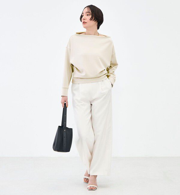 NOLLEY'S sophi「《セットアップ対応》ウォッシャブルボートネックライトダンボールプルオーバー」|Tシャツ・カットソー|