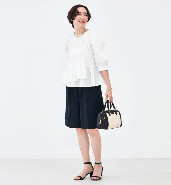 NOLLEY'S「ウォッシャブルサラドラトリコットペプラムブラウス」|シャツ・ブラウス|