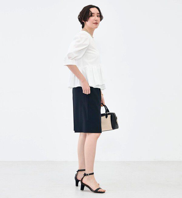 NOLLEY'S「ウォッシャブルサラドラトリコットペプラムブラウス」|シャツ・ブラウス|