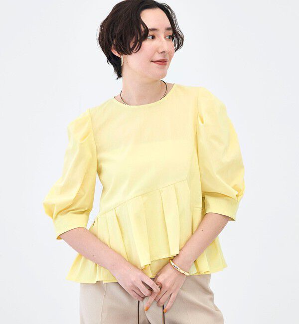 NOLLEY'S「ウォッシャブルサラドラトリコットペプラムブラウス」|シャツ・ブラウス|