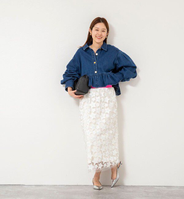 Rie Miller「45th limited editionウォッシャブルスターフリンジタイトスカート」|タイト|