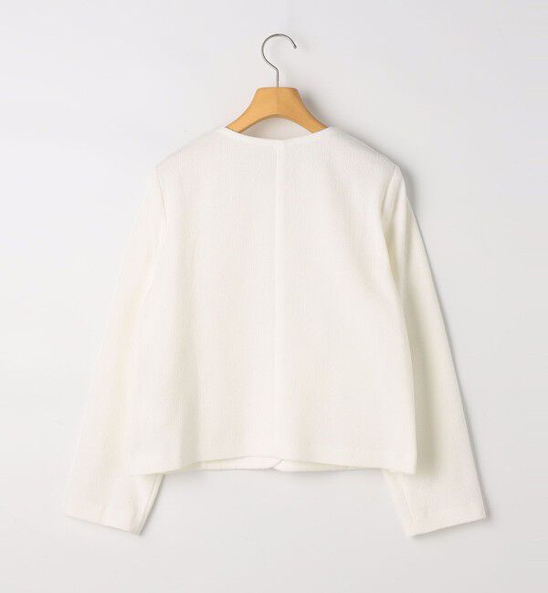 NOLLEY'S sophi「ウォッシャブルラッセルリングカーデジャケット」|ノーカラージャケット|