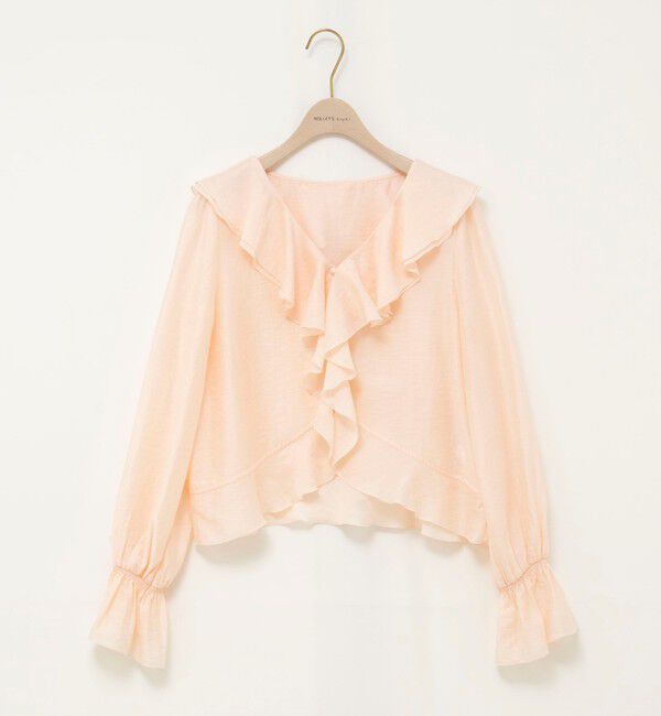 NOLLEY'S sophi「ウォッシャブルシアーラッフル羽織りブラウス」|シャツ・ブラウス|