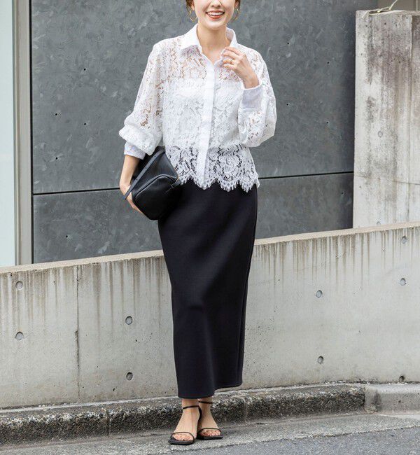 NOLLEY'S「【WEB限定】ウォッシャブルダンボールタイトスカート」|タイト|