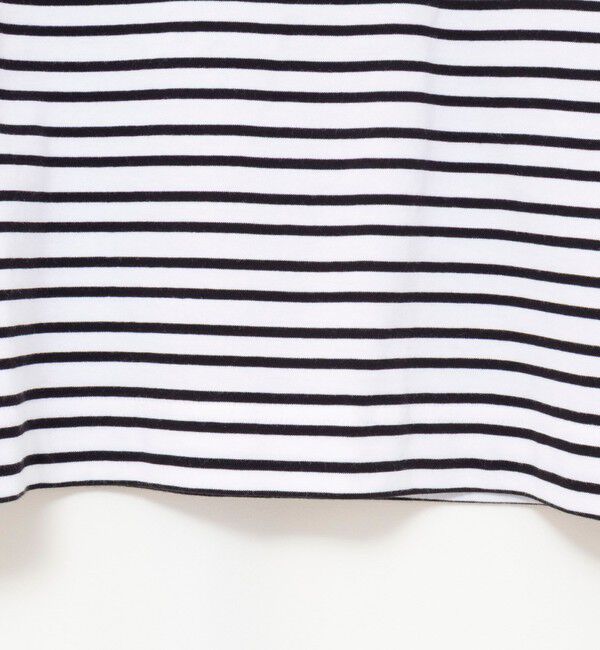 NOLLEY'S「【nolnol/ノルノル】ウォッシャブルシルケットボーダーショートT」|Tシャツ・カットソー|