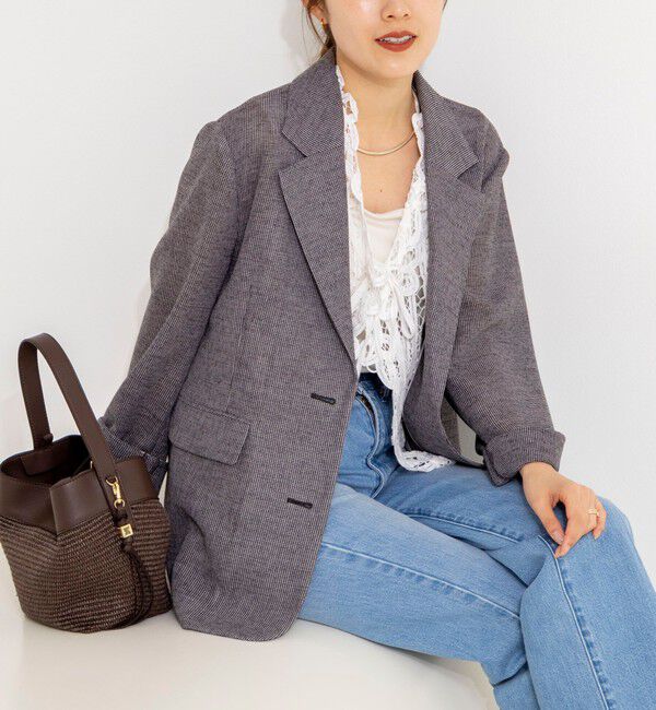 NOLLEY'S「ウォッシャブルカラミオーバージャケット」|テーラードジャケット|