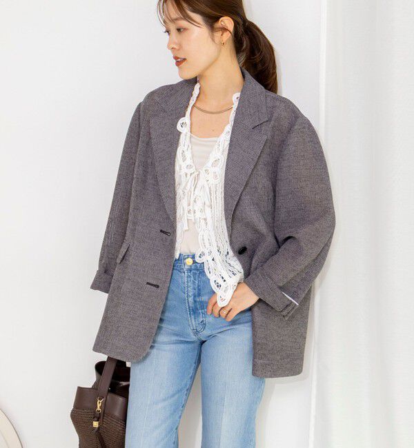 NOLLEY'S「ウォッシャブルカラミオーバージャケット」|テーラードジャケット|