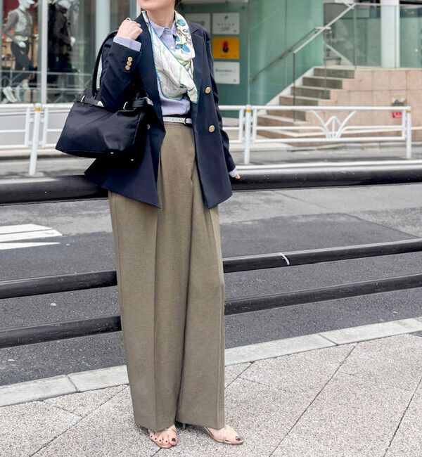 NOLLEY'S「ウォッシャブル麻調スラブWジャケット」|テーラードジャケット|