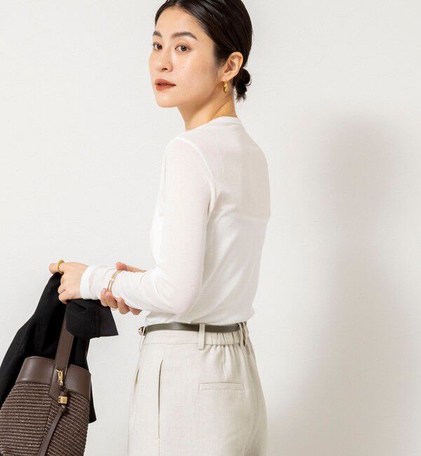 NOLLEY'S sophi「ウォッシャブルorganicコットンシアーテレコロンＴ」|Tシャツ・カットソー|