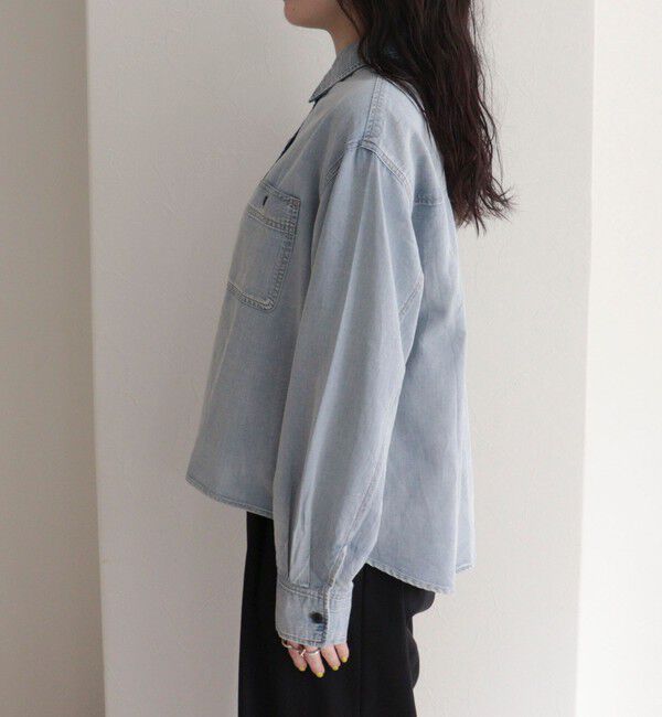 fredy emue「シアーデニムクロップドシャツ」|シャツ・ブラウス|
