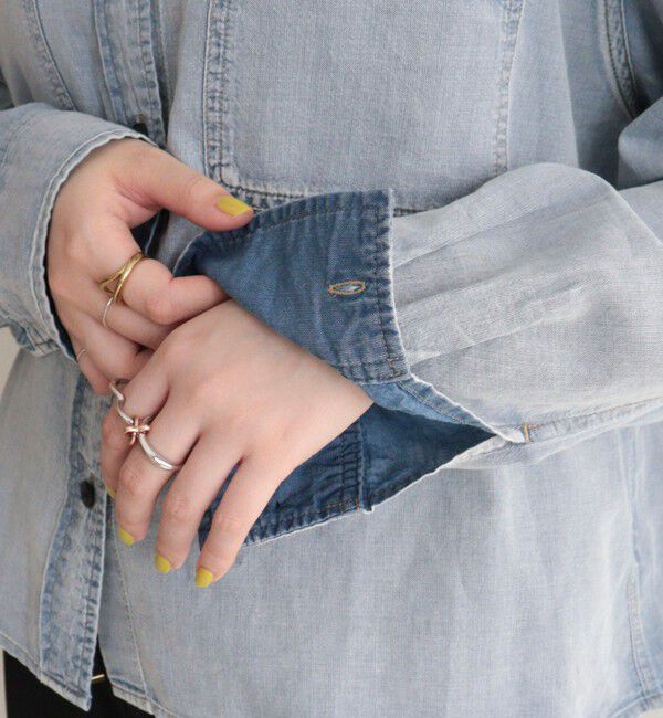 fredy emue「シアーデニムクロップドシャツ」|シャツ・ブラウス|