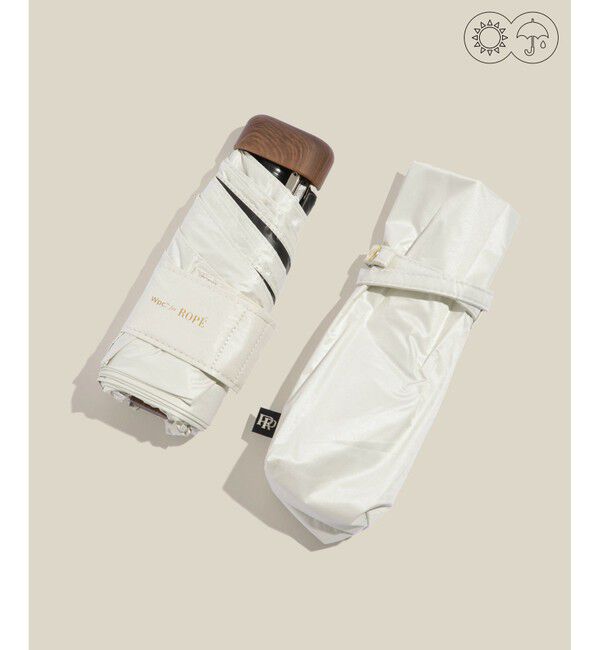 ROPE「マイクロコンパクト 折りたたみ傘【晴雨兼用】【遮光率100%】【UPF50＋】」|傘|オフホワイト(15)