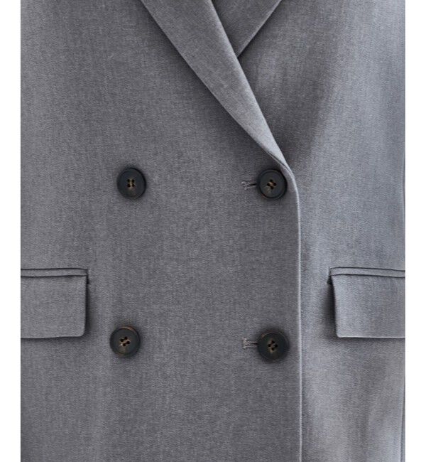 VIS「【美easy】ウーリッシュダブルブレストテーラードジャケット【セットアップ対応/洗える】」|テーラードジャケット|