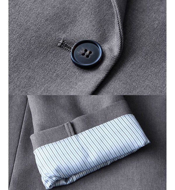 VIS「【美easy】ウーリッシュダブルブレストテーラードジャケット【セットアップ対応/洗える】」|テーラードジャケット|