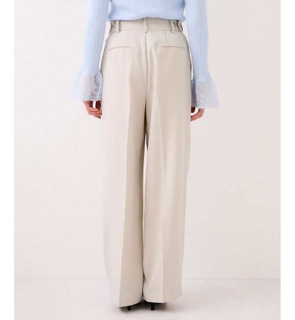 VIS「美easyリネンライクワイドパンツ/イージーケア・接触冷感・セットアップ対応」|チノ|