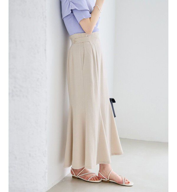 VIS「美easyリネンライクマーメイドスカート/イージーケア・接触冷感・セットアップ対応」|スカート|