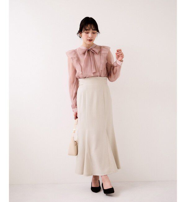 VIS「美easyリネンライクマーメイドスカート/イージーケア・接触冷感・セットアップ対応」|スカート|