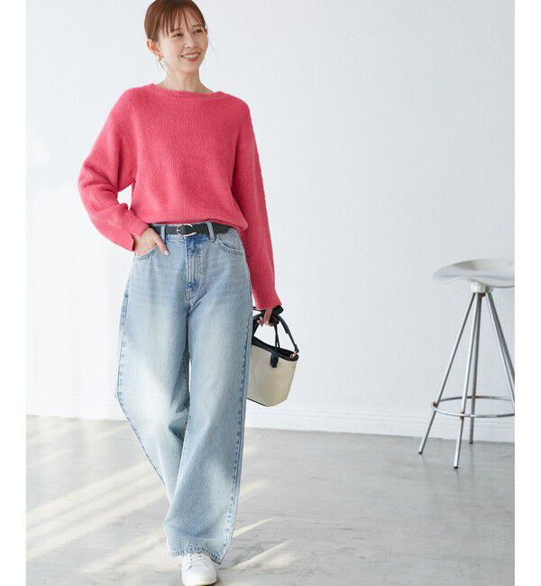 Rope&rsquo;Picnic「【emur/エミュール】ワイドストレートデニムパンツ」|デニム|