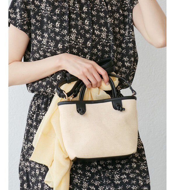 ROPE PICNIC PASSAGE「ノットハンドルキャンバスコンビミドルトート＆ショルダーバッグ」|トートバッグ|