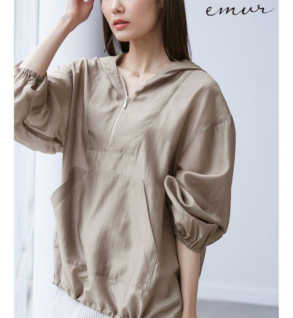 Rope&rsquo;Picnic「【emur/エミュール】エアリーローンアノラックパーカー」|ブルゾン・スタジャン|ブラウン系(22)