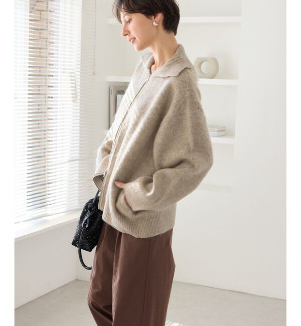 Rope&rsquo;Picnic「【WEB限定】Wジップシャギーニットブルゾン」|ブルゾン・スタジャン|