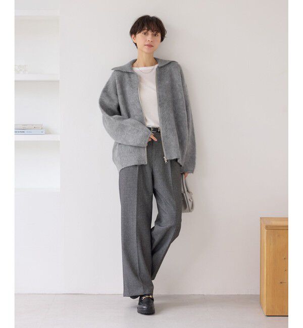 Rope&rsquo;Picnic「【WEB限定】Wジップシャギーニットブルゾン」|ブルゾン・スタジャン|