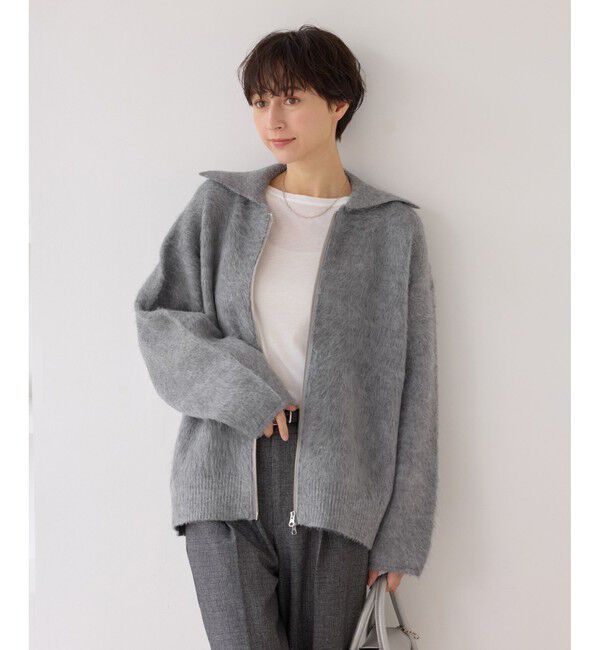 Rope&rsquo;Picnic「【WEB限定】Wジップシャギーニットブルゾン」|ブルゾン・スタジャン|