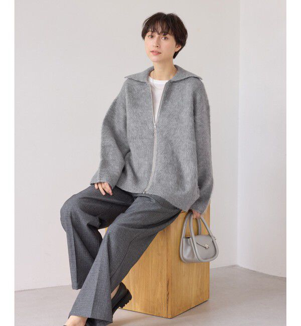 Rope&rsquo;Picnic「【WEB限定】Wジップシャギーニットブルゾン」|ブルゾン・スタジャン|