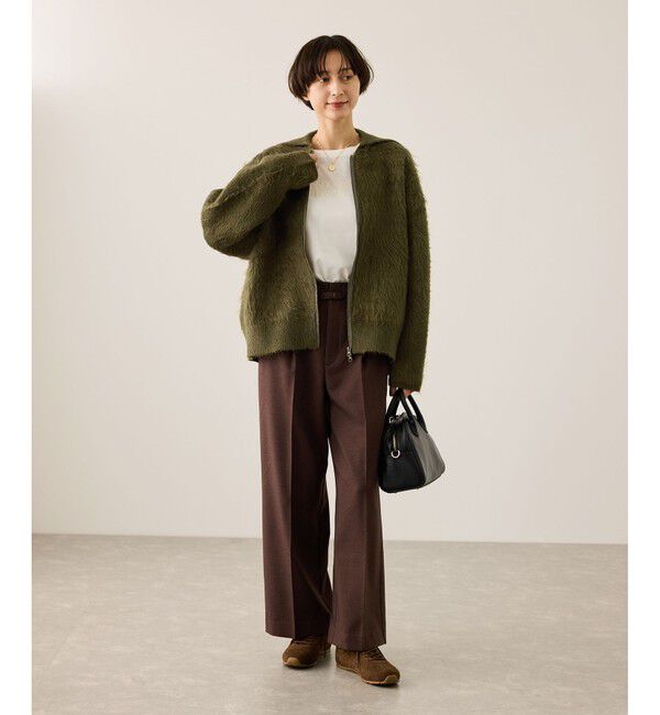 Rope&rsquo;Picnic「【WEB限定】Wジップシャギーニットブルゾン」|ブルゾン・スタジャン|