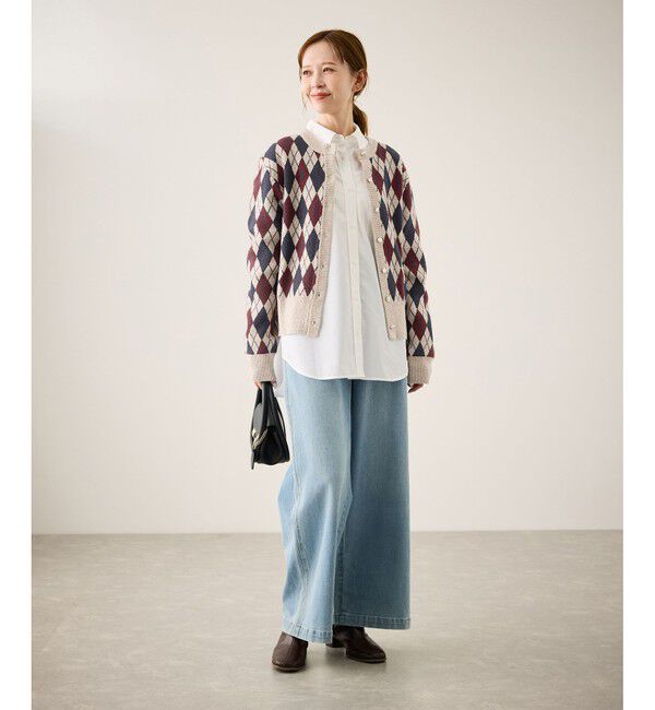 Rope&rsquo;Picnic「アーガイル柄アソートカーディガン」|カーディガン|