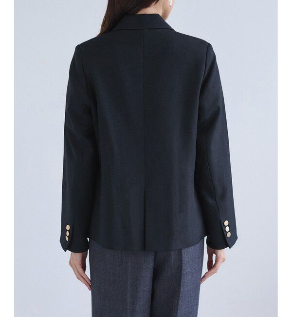 Rope&rsquo;Picnic「レディハンサムシリーズ ウールライク金ボタンジャケット(総裏地)/セットアップ対応」|テーラードジャケット|