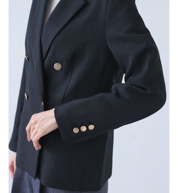 Rope&rsquo;Picnic「レディハンサムシリーズ ウールライク金ボタンジャケット(総裏地)/セットアップ対応」|テーラードジャケット|