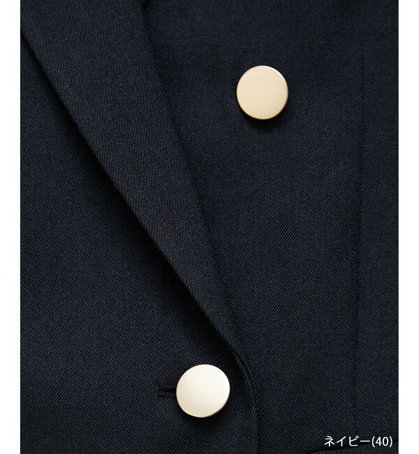 Rope&rsquo;Picnic「レディハンサムシリーズ ウールライク金ボタンジャケット(総裏地)/セットアップ対応」|テーラードジャケット|