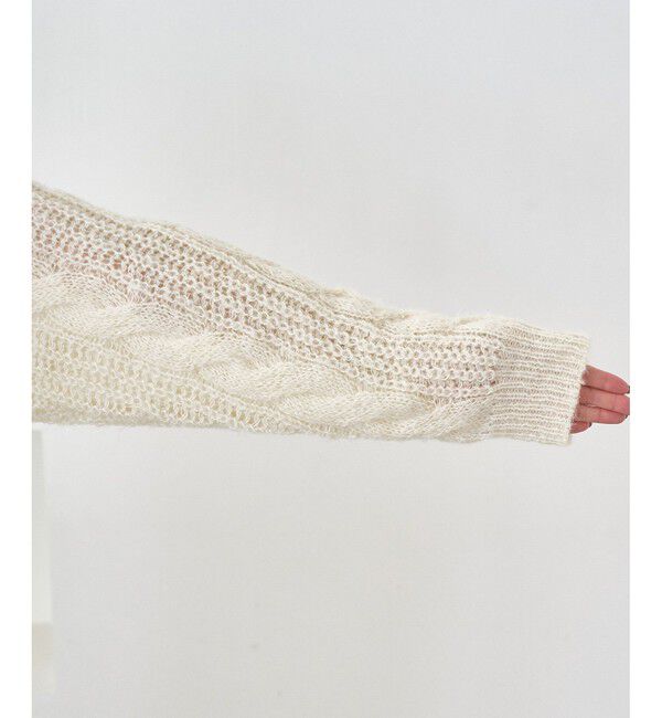 Rope&rsquo;Picnic「ゆるケーブル編みVネックニットカーディガン」|カーディガン|