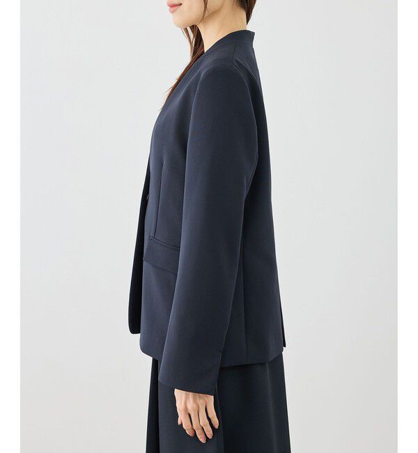 Rope&rsquo;Picnic「360&deg;ウルトラストレッチ ノーカラージャケット/UVカット・花粉ガード・入卒式・セットアップ対応」|ノーカラージャケット|