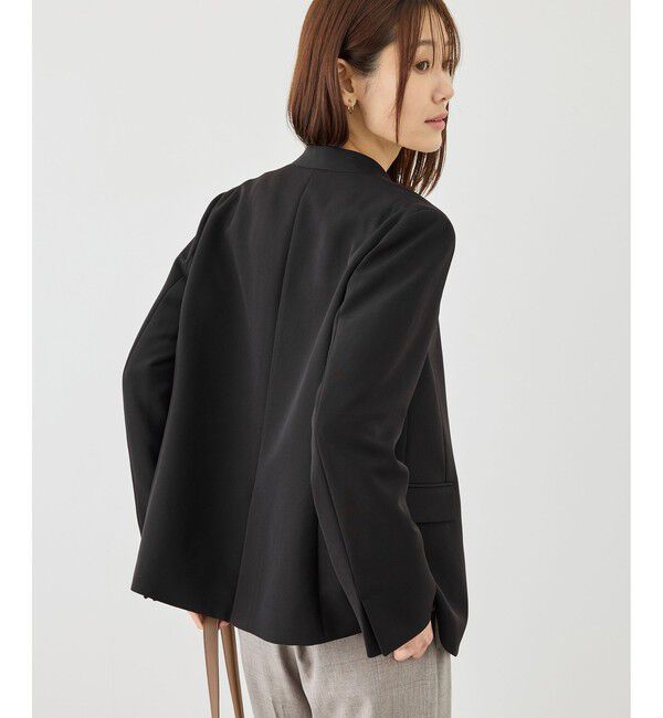 Rope&rsquo;Picnic「360&deg;ウルトラストレッチ ノーカラージャケット/UVカット・花粉ガード・入卒式・セットアップ対応」|ノーカラージャケット|