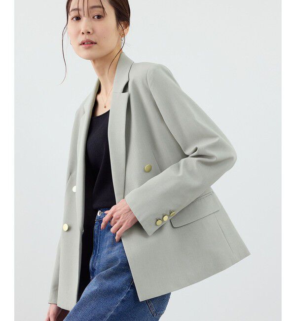 Rope&rsquo;Picnic「クリアツイル金ボタンジャケット/入卒式・セレモニー・セットアップ対応」|テーラードジャケット|