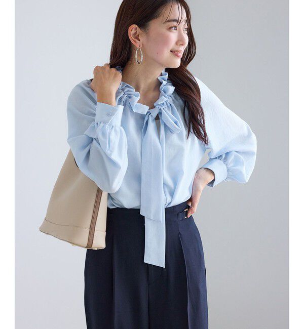 Rope&rsquo;Picnic「ネックコンシャスデザインシャツ」|シャツ・ブラウス|