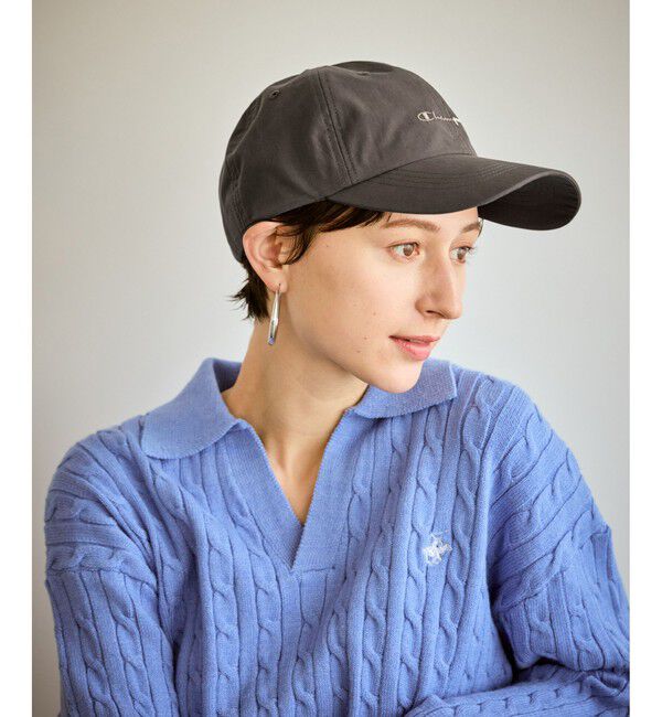 ROPE PICNIC PASSAGE「【Champion/チャンピオン別注】Long visor cap/遮熱」|キャップ・キャスケット|チャコール(06)