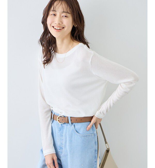 Rope&rsquo;Picnic「レイヤード風シアーロングスリーブTシャツ」|Tシャツ・カットソー|