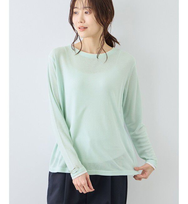 Rope&rsquo;Picnic「レイヤード風シアーロングスリーブTシャツ」|Tシャツ・カットソー|