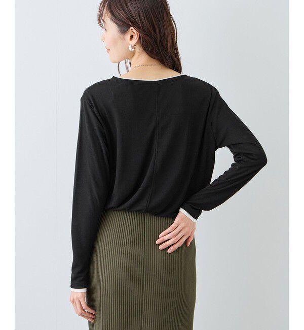 Rope&rsquo;Picnic「レイヤード風シアーロングスリーブTシャツ」|Tシャツ・カットソー|