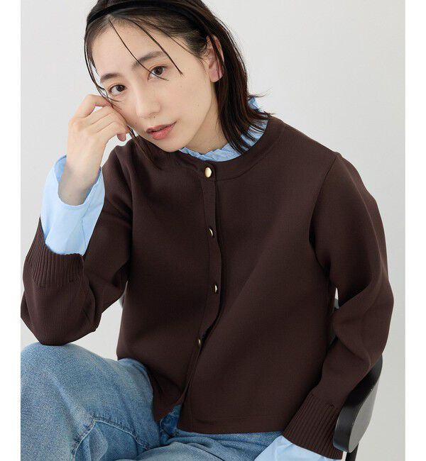 Rope&rsquo;Picnic「襟フリルドッキングカーディガン」|カーディガン|