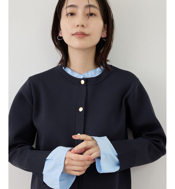 Rope&rsquo;Picnic「襟フリルドッキングカーディガン」|カーディガン|