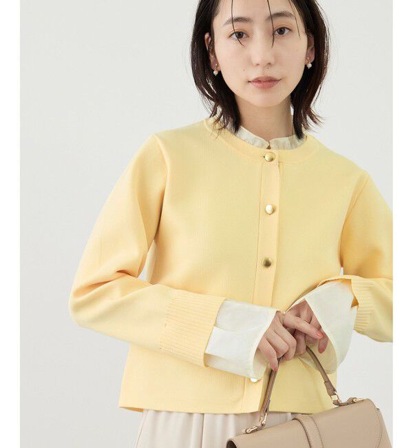 Rope&rsquo;Picnic「襟フリルドッキングカーディガン」|カーディガン|