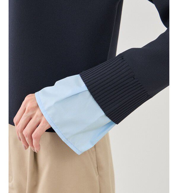 Rope&rsquo;Picnic「襟フリルドッキングカーディガン」|カーディガン|