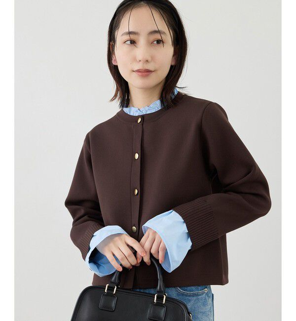 Rope&rsquo;Picnic「襟フリルドッキングカーディガン」|カーディガン|