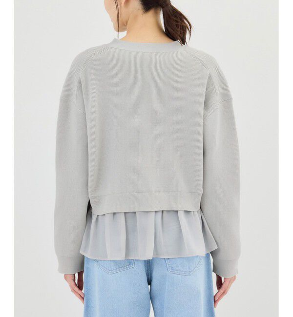 Rope&rsquo;Picnic「異素材ドッキングニットカーディガン/イージーケア」|カーディガン|